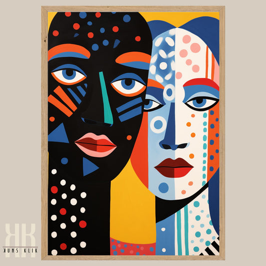 Culturally Inspired Bold Patterned Couple Portrait - 9