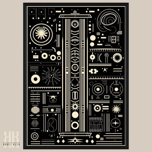 Modern Abstract Circuitry Pattern Art - 11