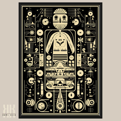 Modern Abstract Circuitry Pattern Art - 3