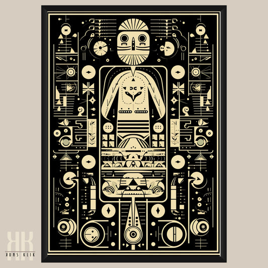 Modern Abstract Circuitry Pattern Art - 3