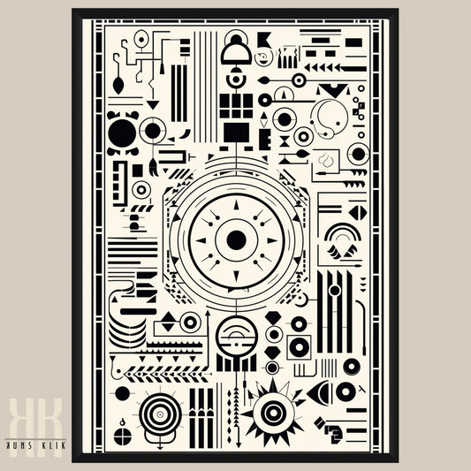 Modern Abstract Circuitry Pattern Art - 4
