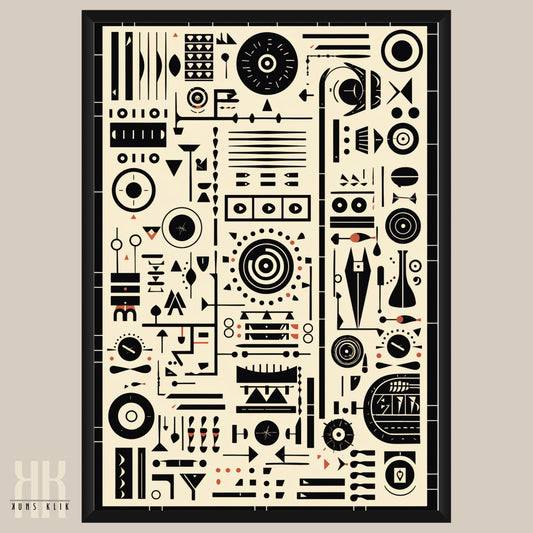 Modern Abstract Circuitry Pattern Art - 8