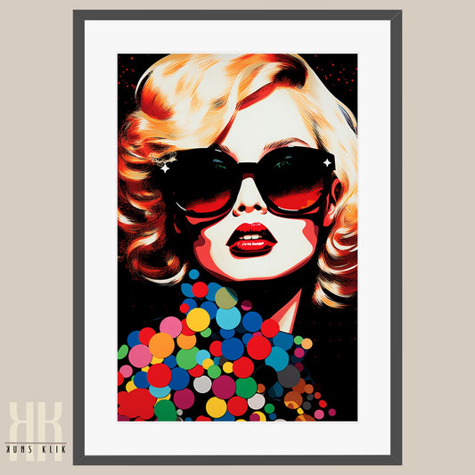 Retro Pop Art Portrait Print Art