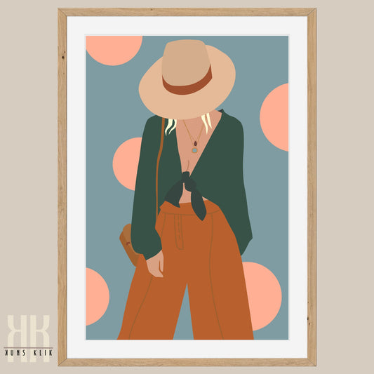 Boho Fashion Woman Art Print - 11