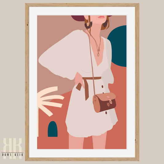 Boho Fashion Woman Art Print - 12