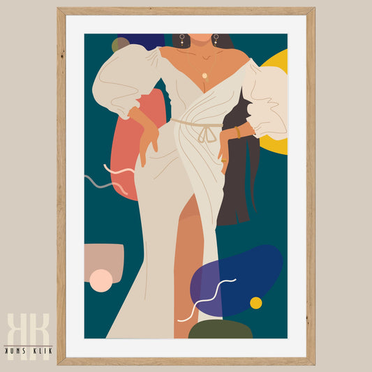 Boho Fashion Woman Art Print - 3
