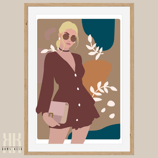 Boho Fashion Woman Art Print - 5