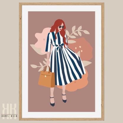 Boho Fashion Woman Art Print - 7