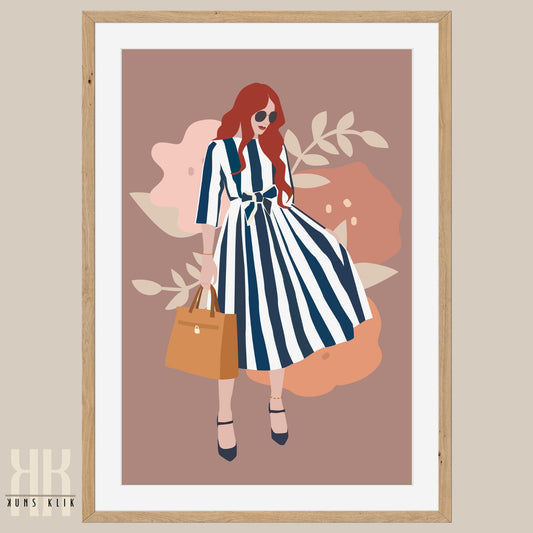 Boho Fashion Woman Art Print - 7