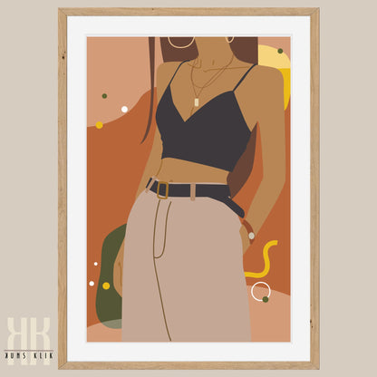 Boho Fashion Woman Art Print - 9