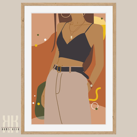 Boho Fashion Woman Art Print - 9