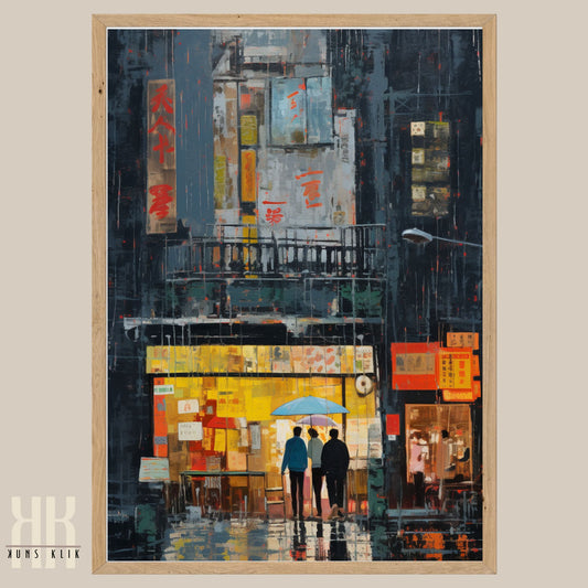 Romantic Couple Urban Cityscape Wall Art - 11